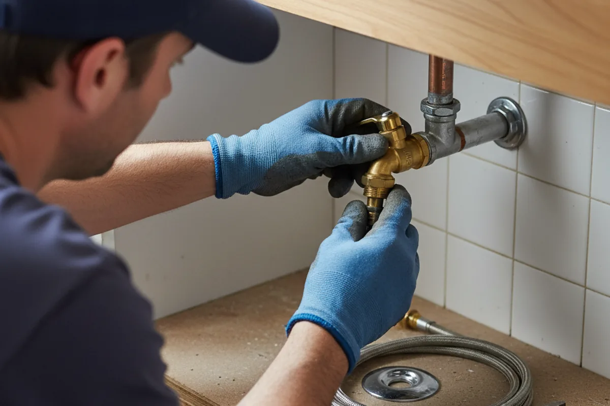 Shutoff valve and fitting work during Faucet and Fixture Repair in Bloomington